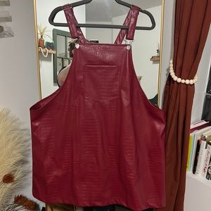 Leather Overall Dress. Size 2X